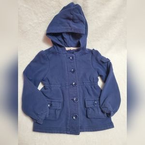 GAP! Girl's Button Up Hoodie, Blue